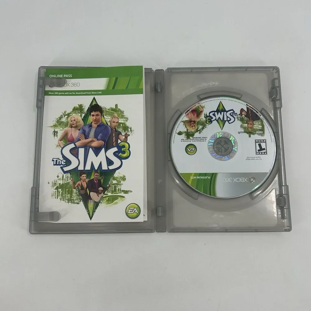 The Sims 3 Microsoft Xbox 360, 2010 No Manual Tested Cleaned Fast Shipping